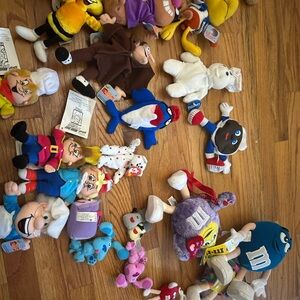 Assorted Cartoon Character Plush Toy Collection